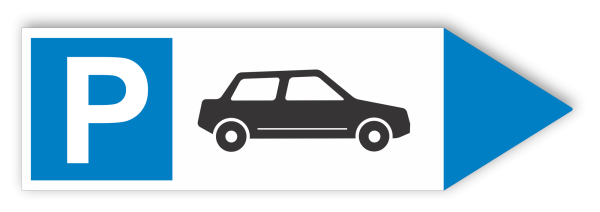 HInweispfeil Pfeilschild Parkplatz PKW